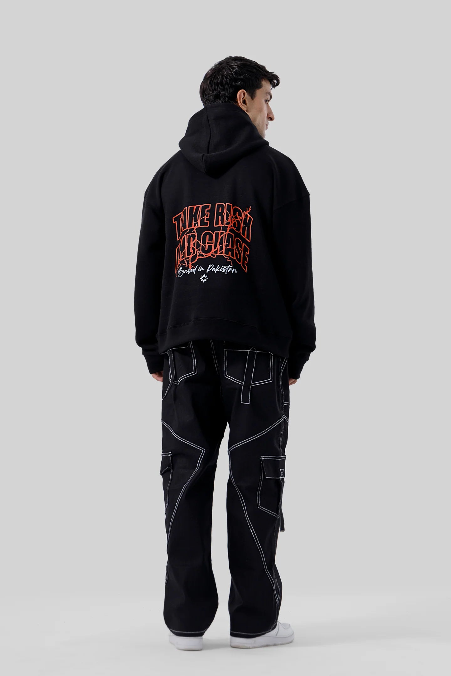 Shop the Fearless Chase Hoodie at WardrobeX. Premium quality, warm, and stylish streetwear for winter in Pakistan. Perfect fit & fast nationwide delivery.