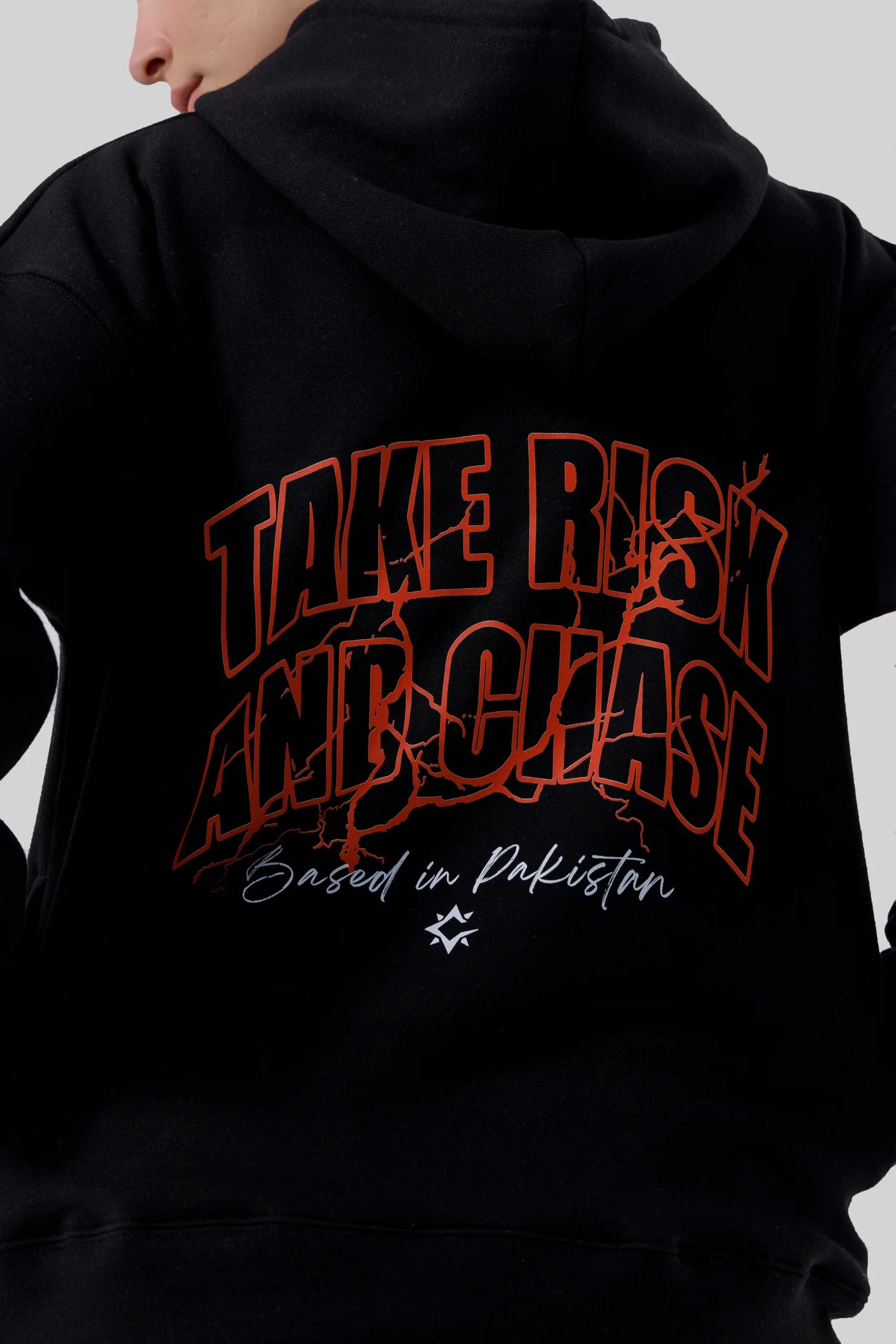 Shop the Fearless Chase Hoodie at WardrobeX. Premium quality, warm, and stylish streetwear for winter in Pakistan. Perfect fit & fast nationwide delivery.