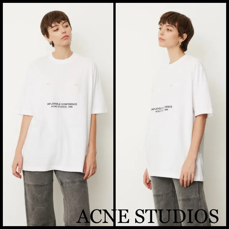 Acne Studios  |Unisex Street Style Cotton Logo Designers T-Shirts