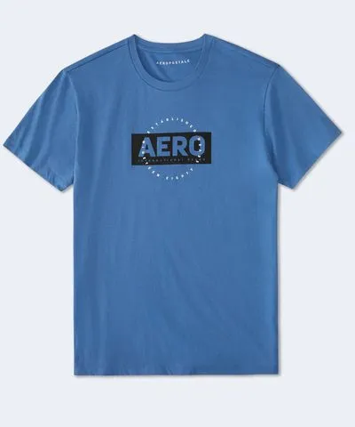 Aeropostale Circle Box Logo Graphic Tee