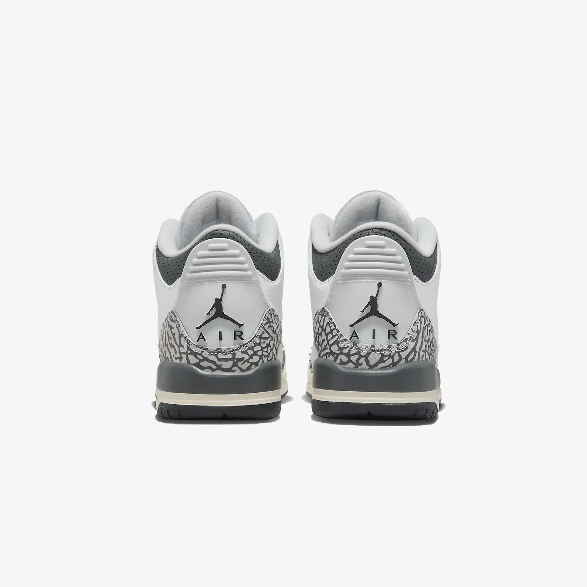 AIR JORDAN 3 RETRO (GS) 'WHITE/BLACK-IRON-LIGHT ASH GREY'