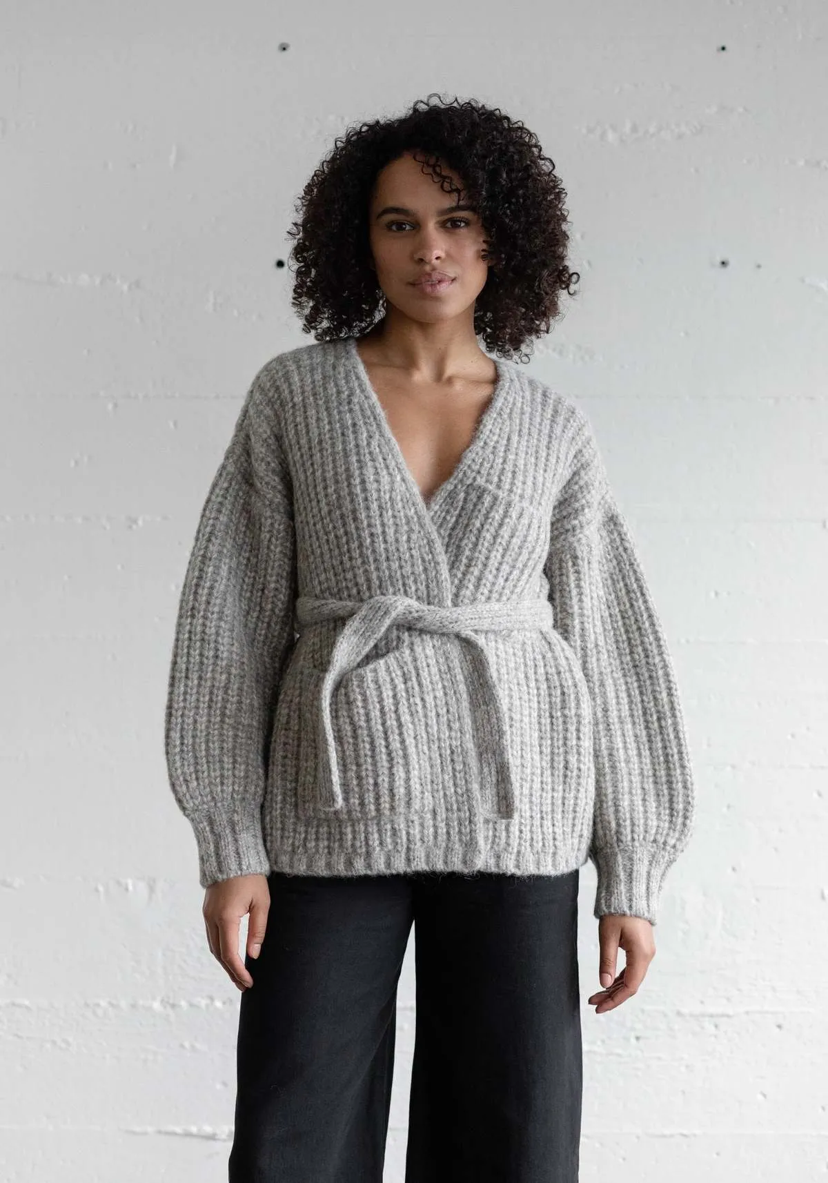 Alpa Cotton Sweater Coat - Undyed Ash