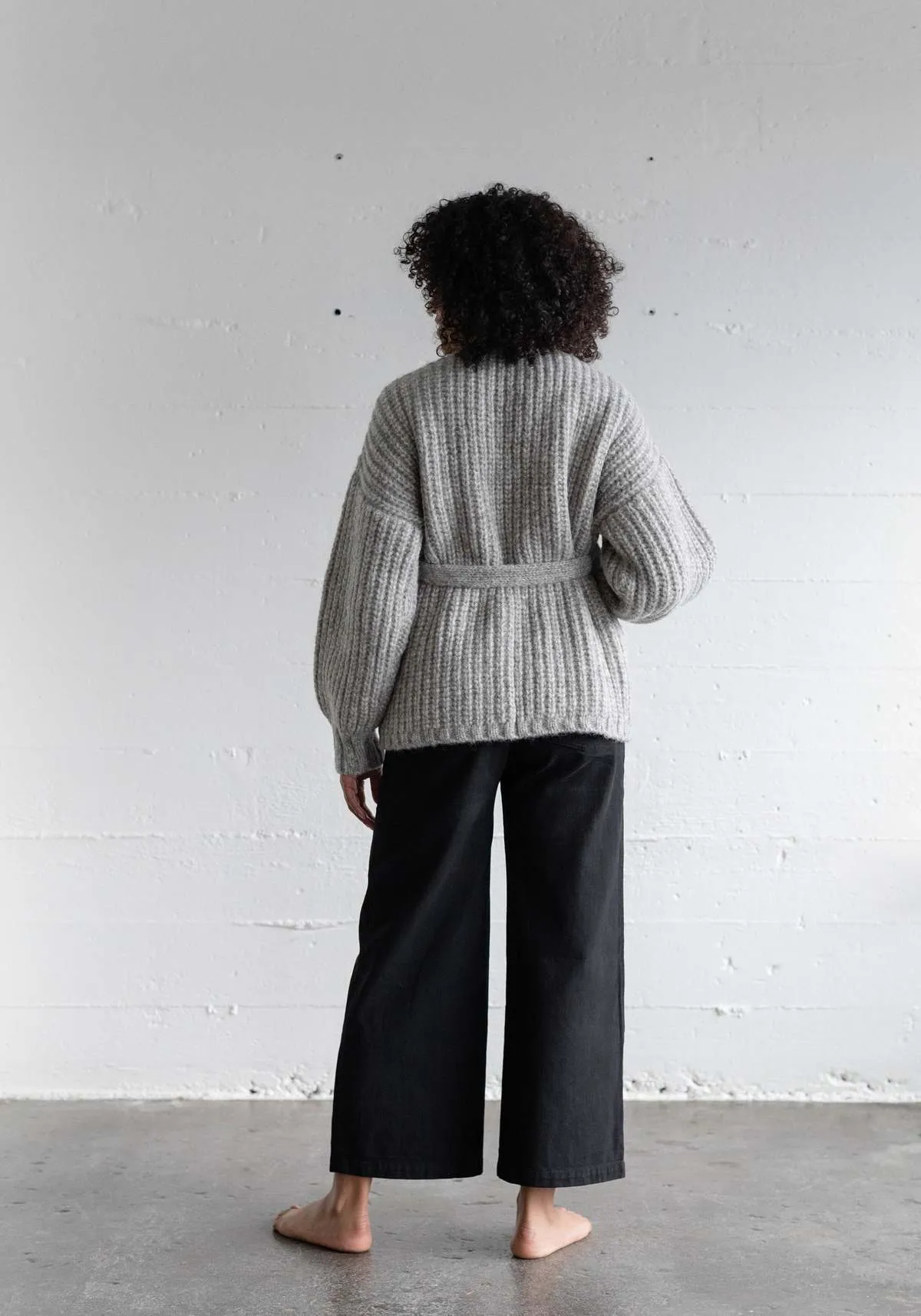 Alpa Cotton Sweater Coat - Undyed Ash