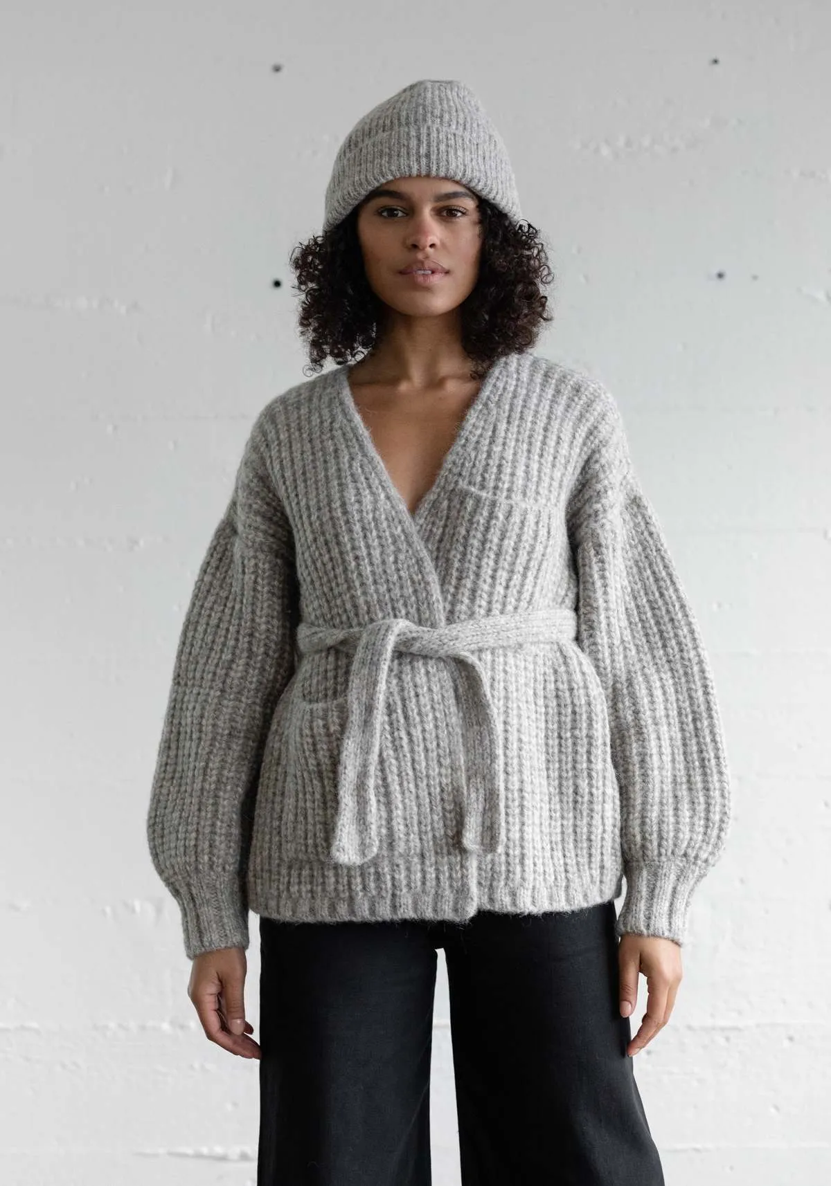 Alpa Cotton Sweater Coat - Undyed Ash