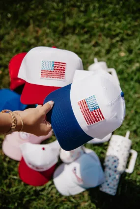 American Flag Two-Toned Hat