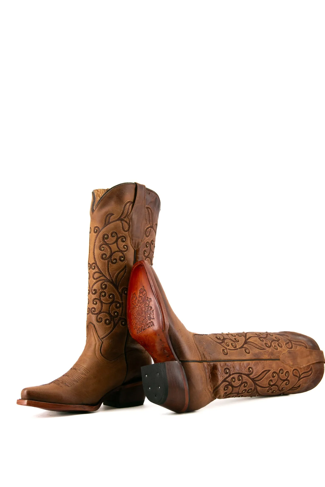 Andrea Snip Toe Midi Cowgirl Boot