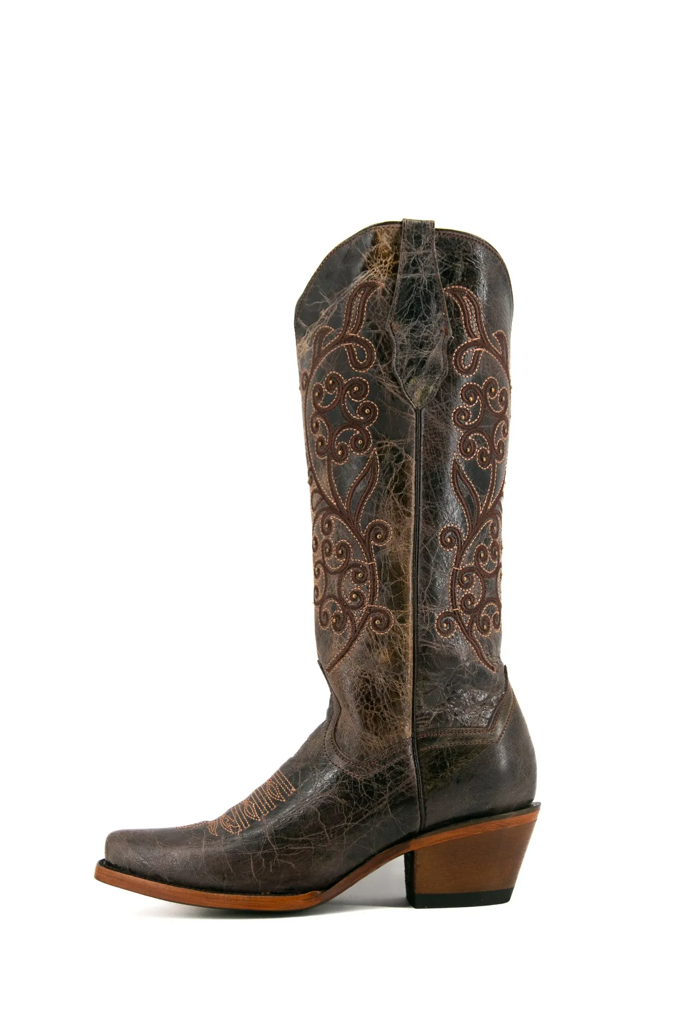 Andrea Snip Toe Midi Cowgirl Boot