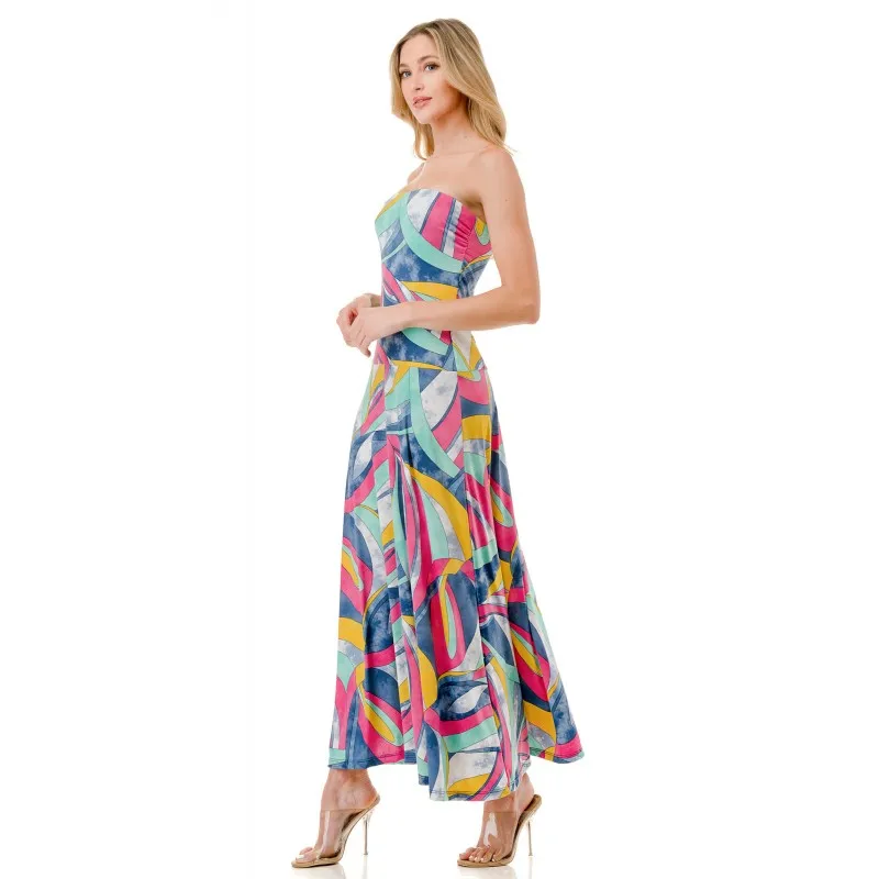 Ariella Tube Flare Maxi Dress