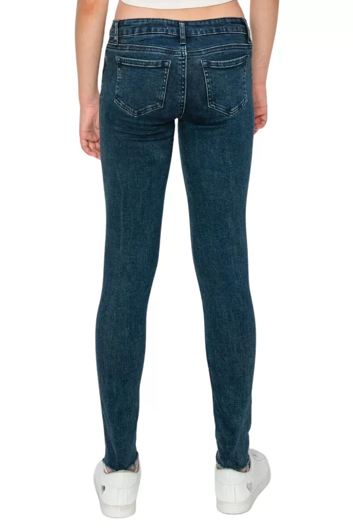 Basic Destructed Mid Rise Skinny- Girls