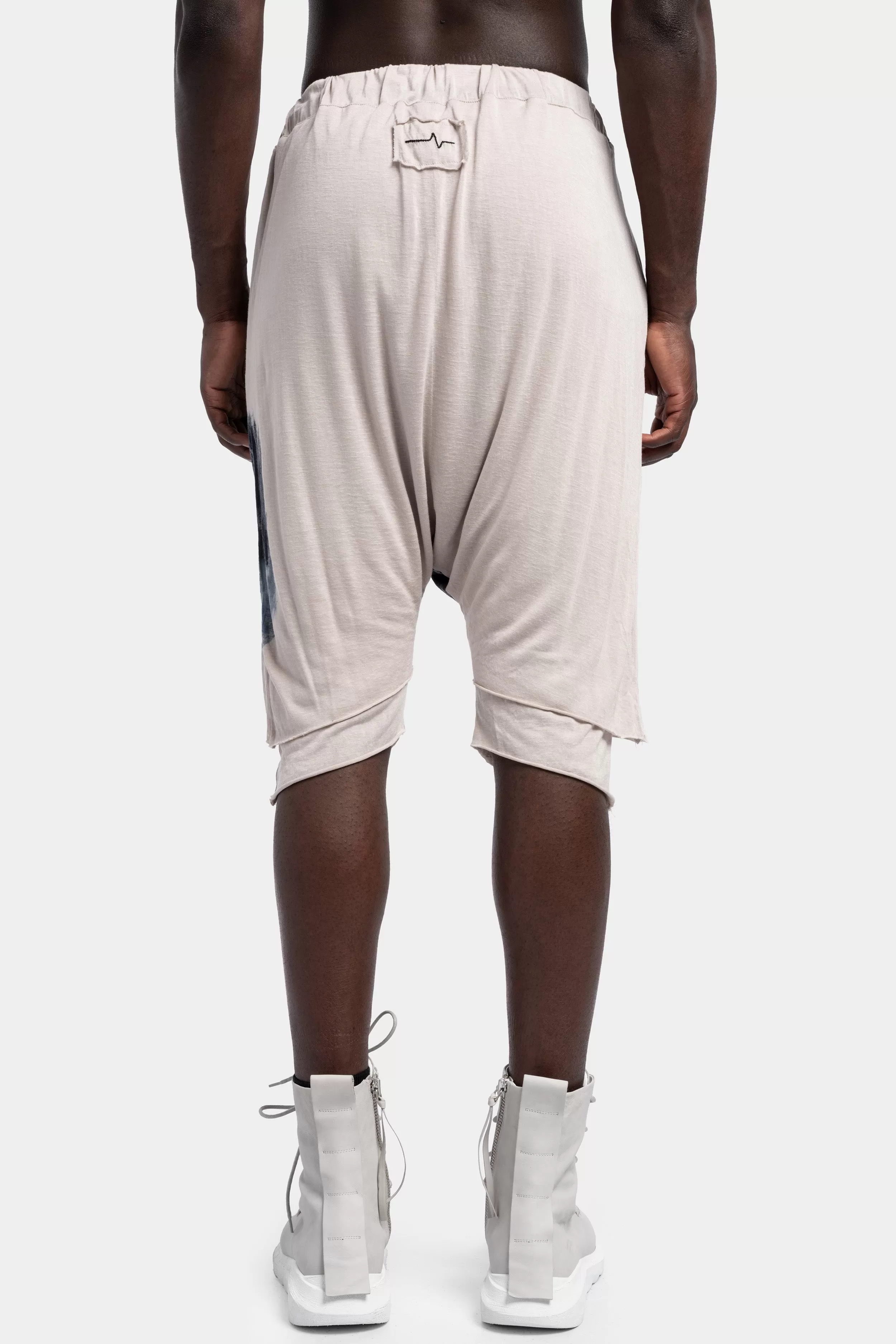 Bibax drop crotch cotton shorts, Oatmeal