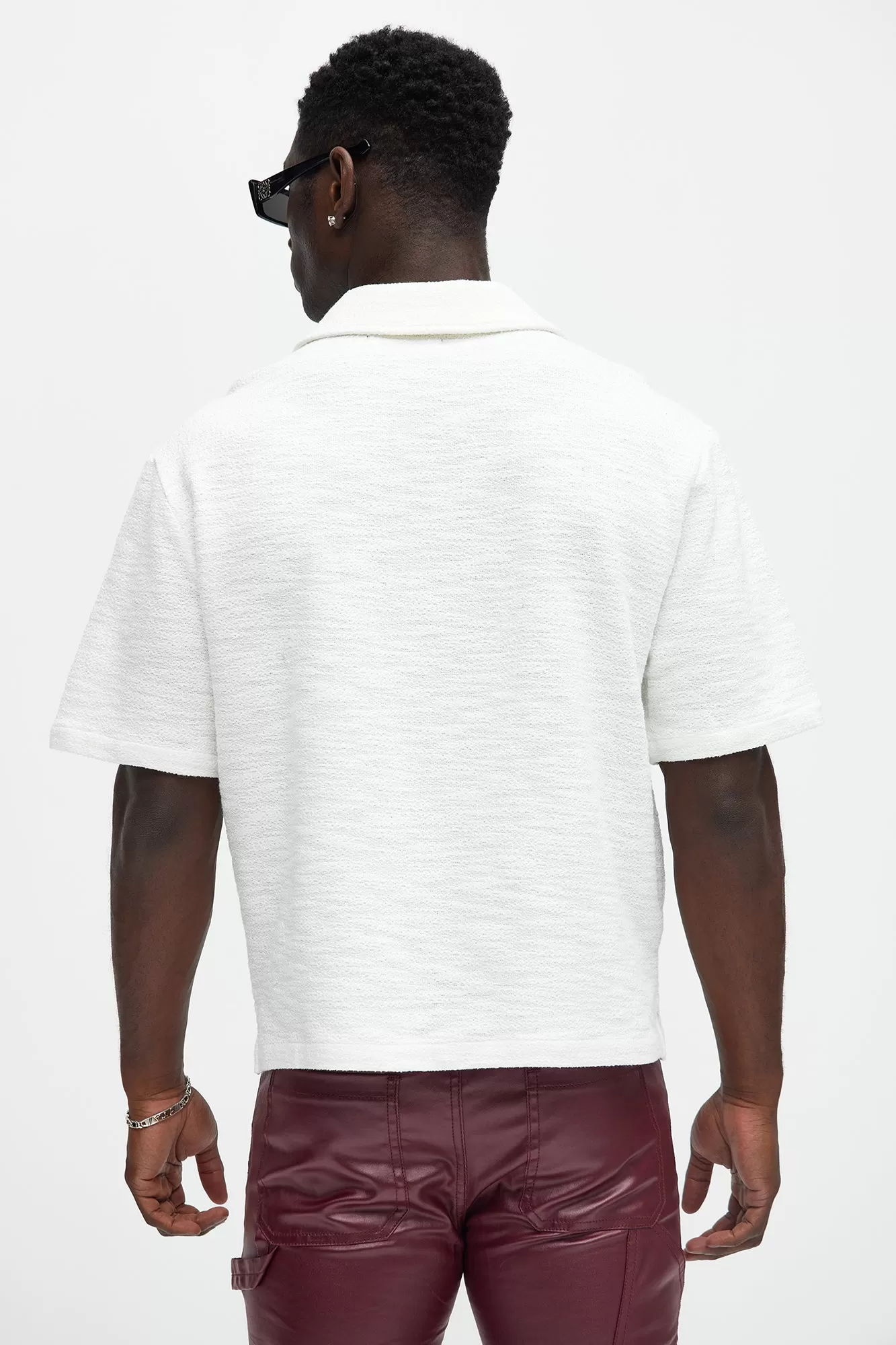 Blaine Textured Knit Shirt - White