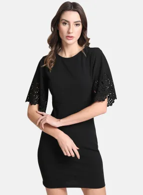 Bodycon Dress With Flared Sleeves