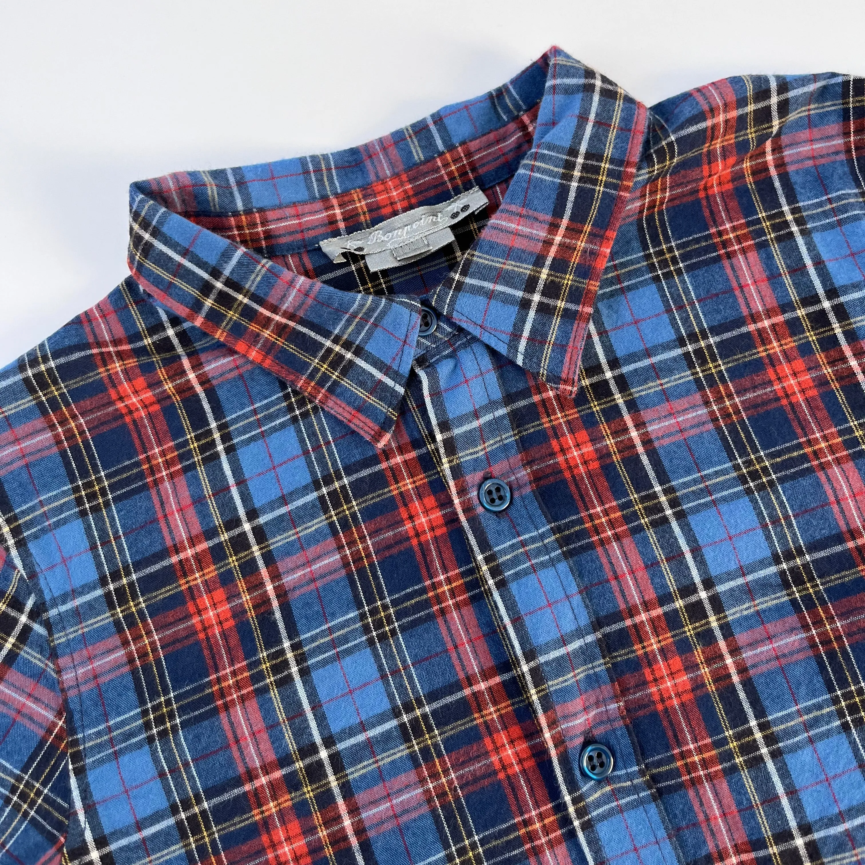 Bonpoint Blue And Red Check Brushed Cotton Shirt: 10 Years