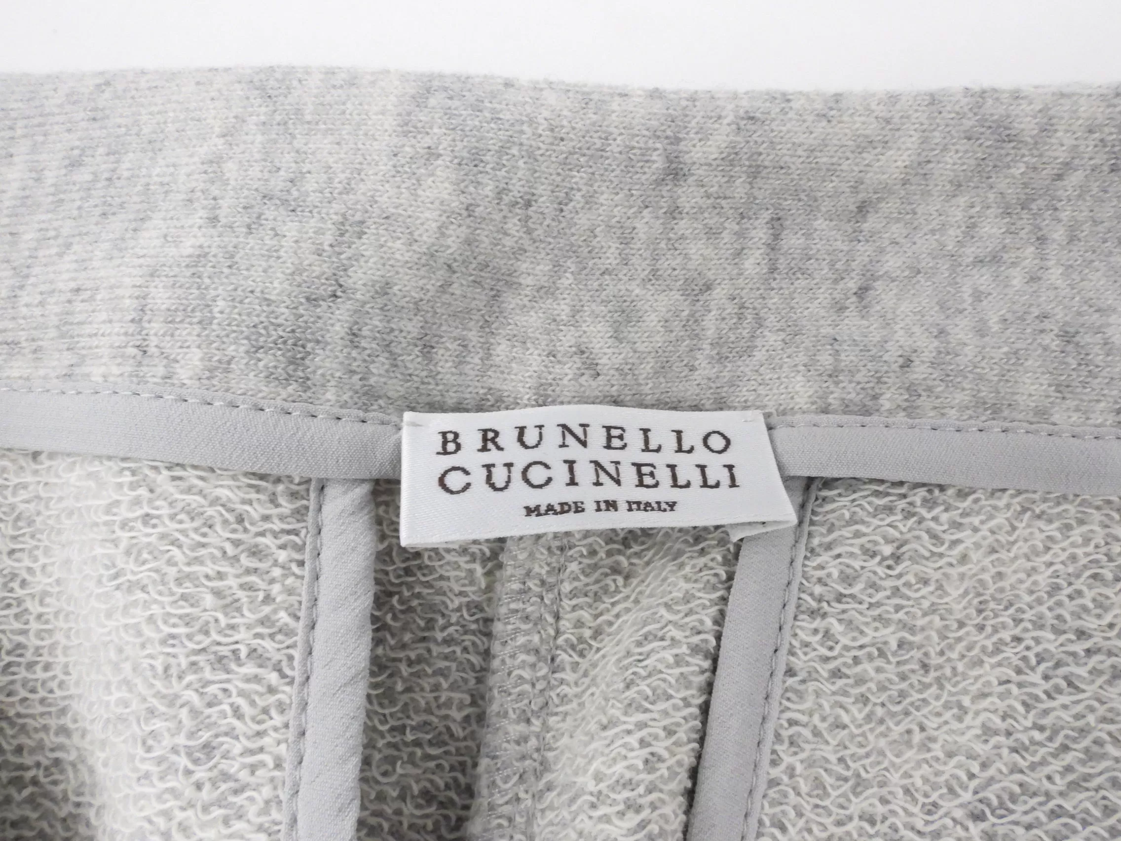 Brunello Cucinelli Grey Heather Cashmere Blend Jogger Pants - S