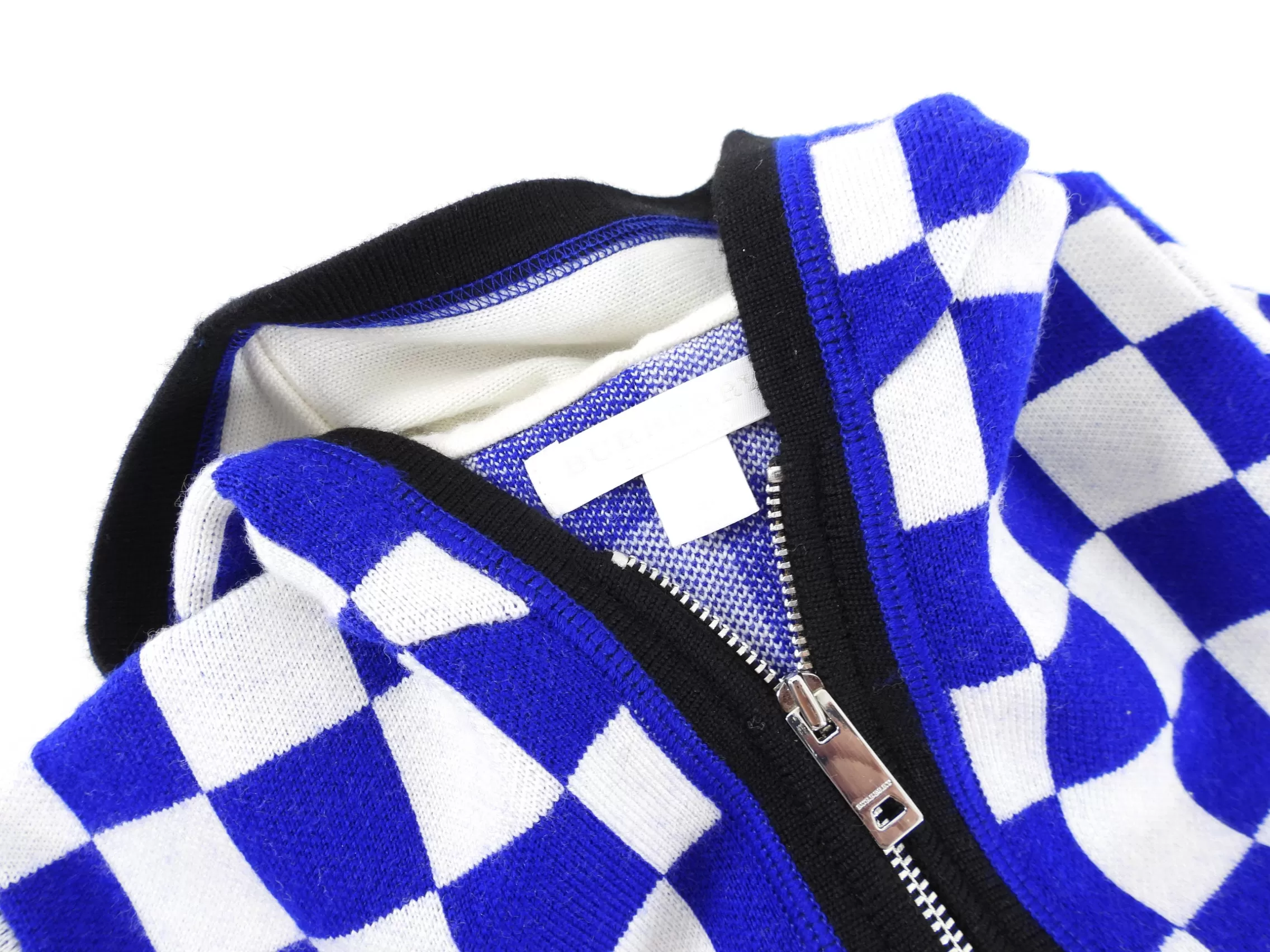 Burberry Children Blue White Checker Hoodie - 12M