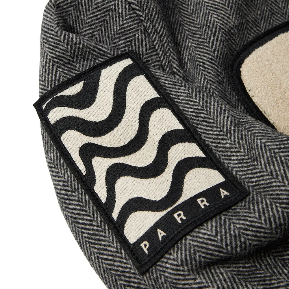 BY PARRA ROUNDED PAR VARSITY JACKET // DARK GREY