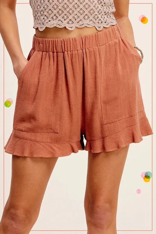 Callie Flared Hem Pocket Shorts