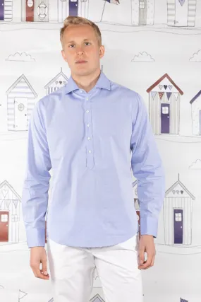 CAMICIA GIANNI POLO COLLO FRANCESE AZZURRO