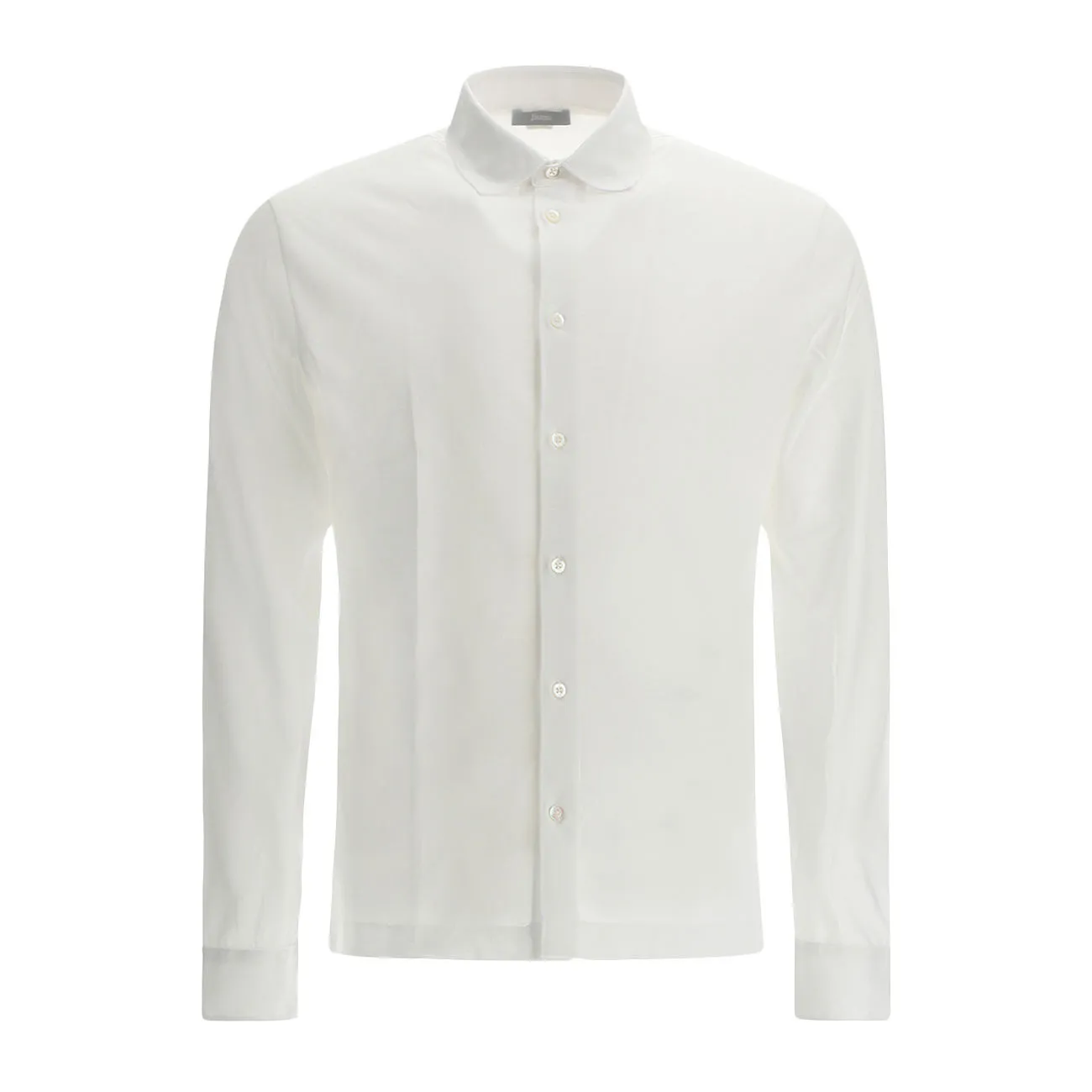 CAMICIA POLO JERSEY IN CREPE Uomo Bianco