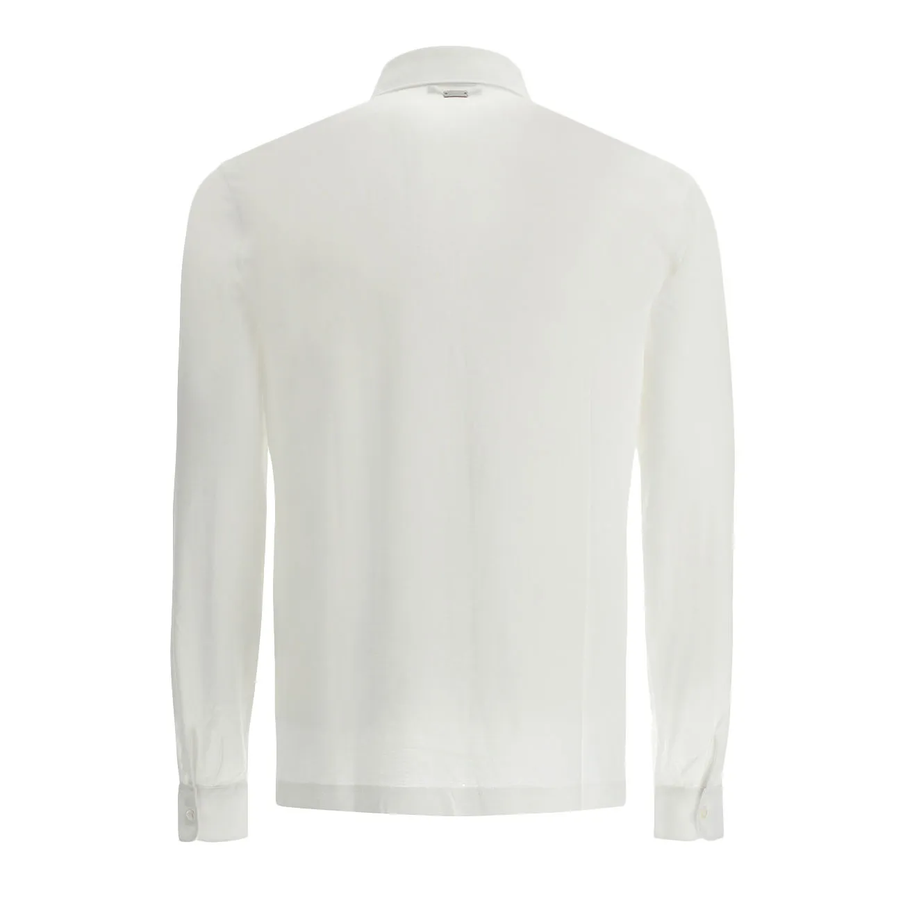 CAMICIA POLO JERSEY IN CREPE Uomo Bianco