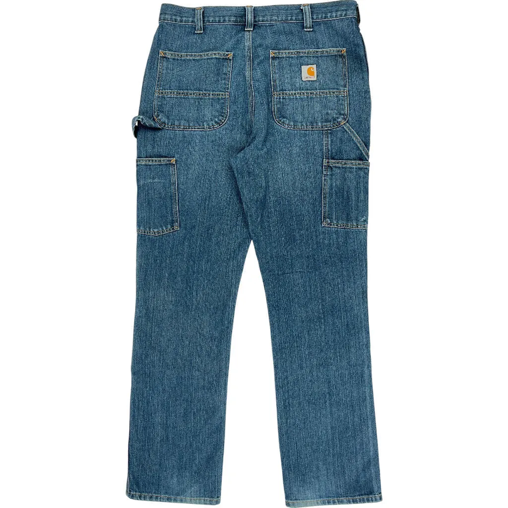 Carhartt Relaxed Fit Carpenter Jeans - 33W 32L - Blue Cotton Blend