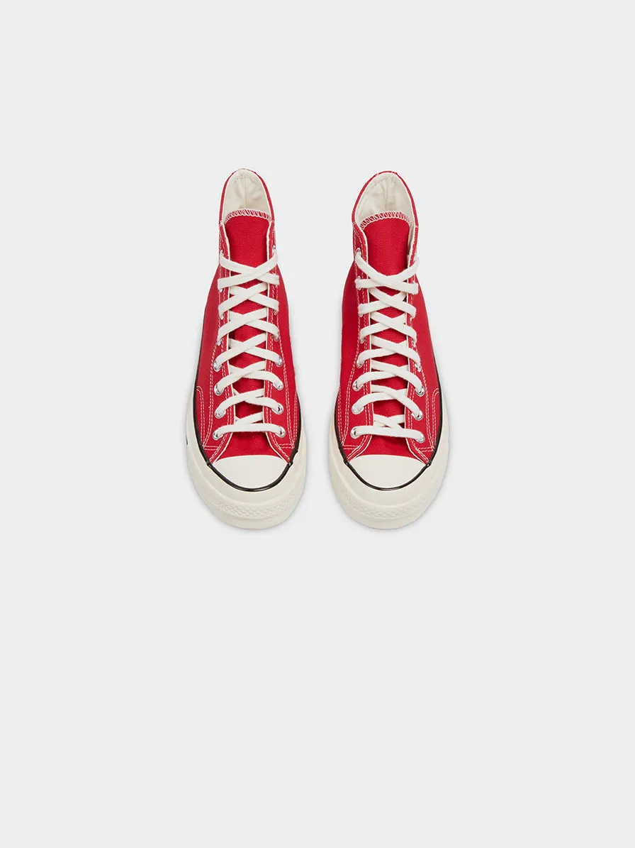 Chuck 70 Hi, Enamel Red / Egret