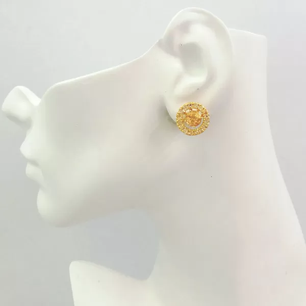 Citrine Round & Citrine Earring Jacket Separates Earrings