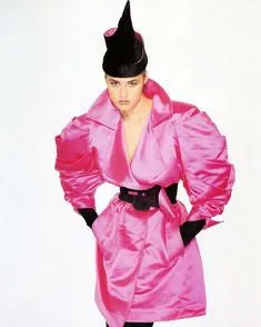 Claude Montana Pink Satin Bubble Coat