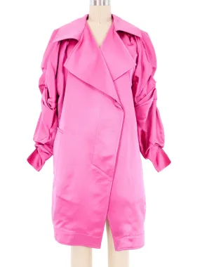 Claude Montana Pink Satin Bubble Coat