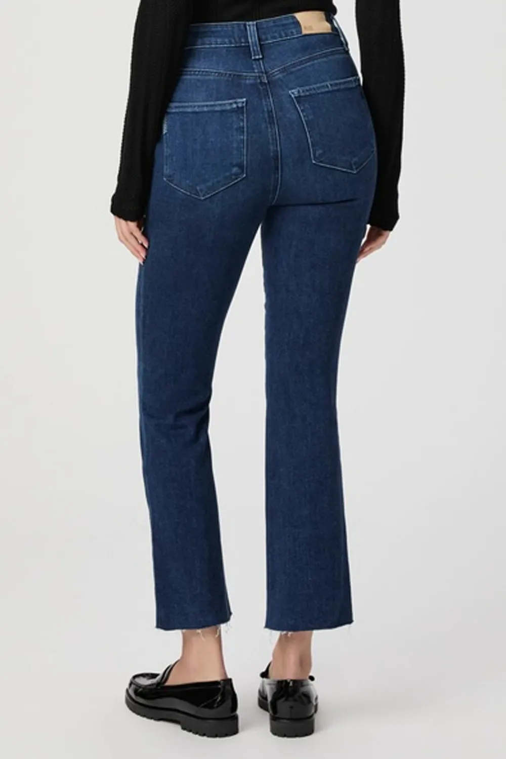 Claudine Raw Hem High Rise Ankle Flare Jeans in Sailaway