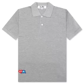 Comme des Garcons PLAY x the Artist Invader Women's Polo - Grey