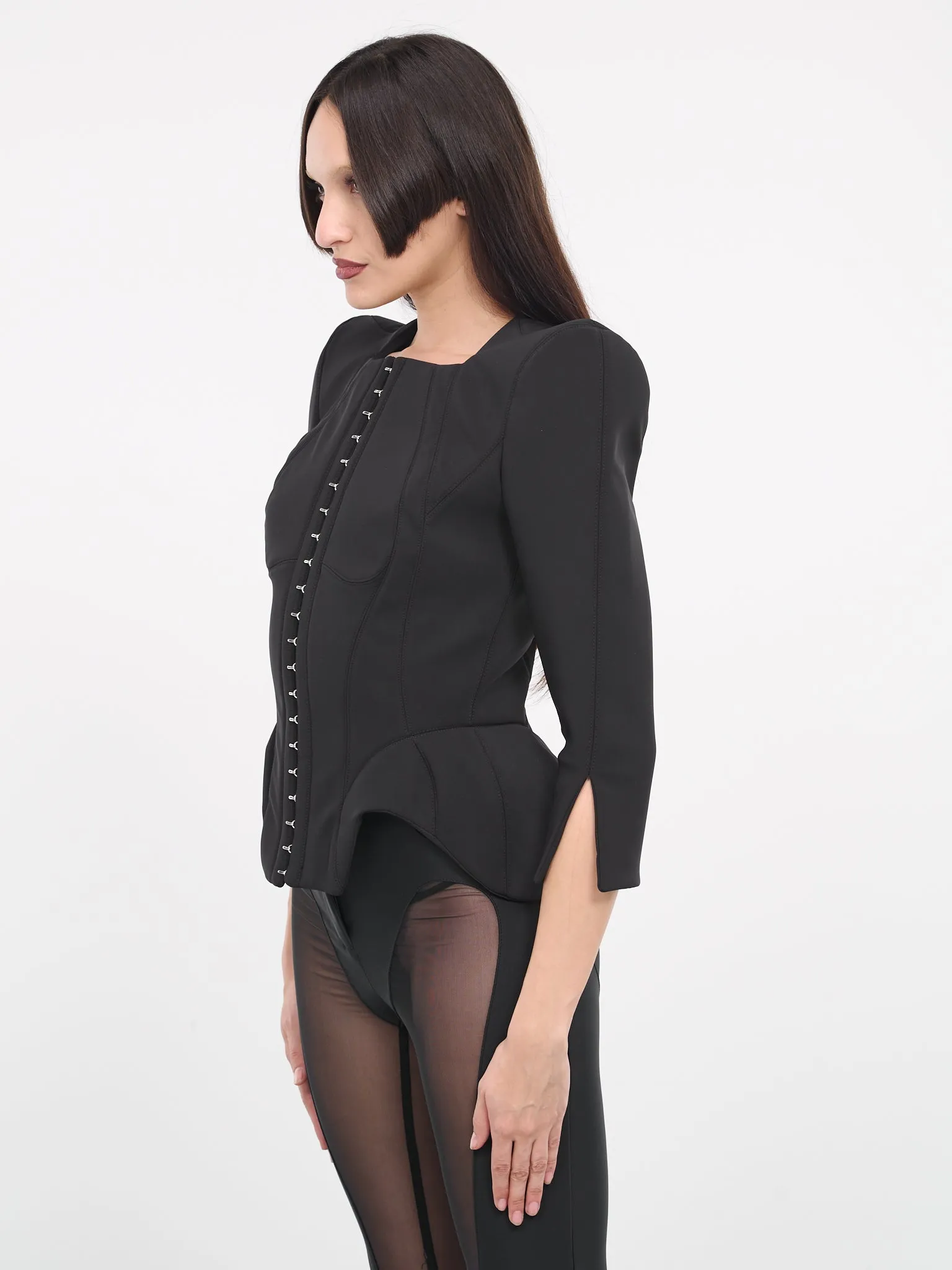 Curvy Structured Jacket (24P1VE03856092-1999-BLACK)