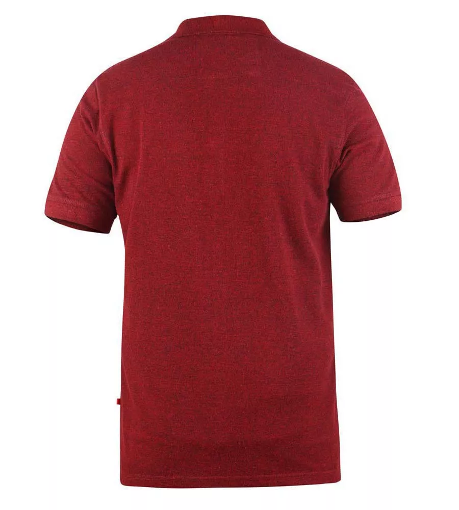 D555 Mens Red Twisted Polo Shirt With Chest Embroidery (WINCHESTER 1)