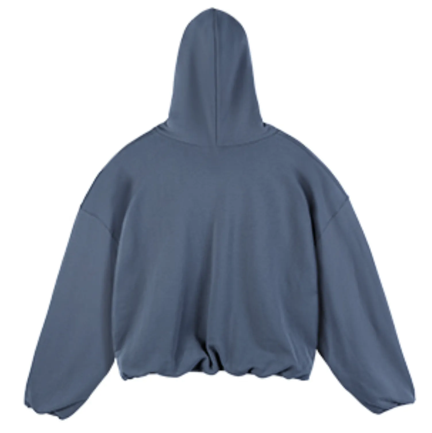 DF17 640G OVERSIZED DOUBLE LAYER FLEECED HOODIE - HAZE BLUE