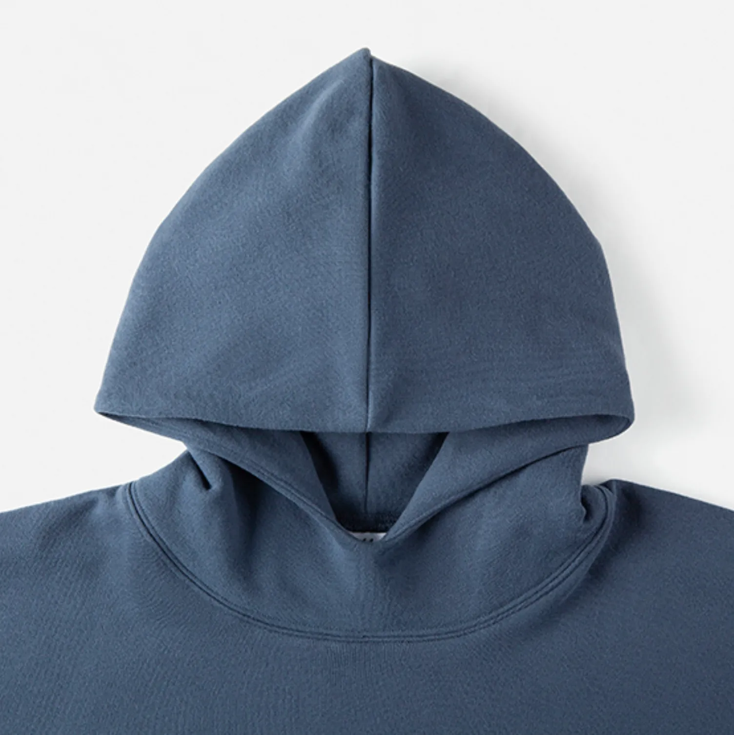 DF17 640G OVERSIZED DOUBLE LAYER FLEECED HOODIE - HAZE BLUE