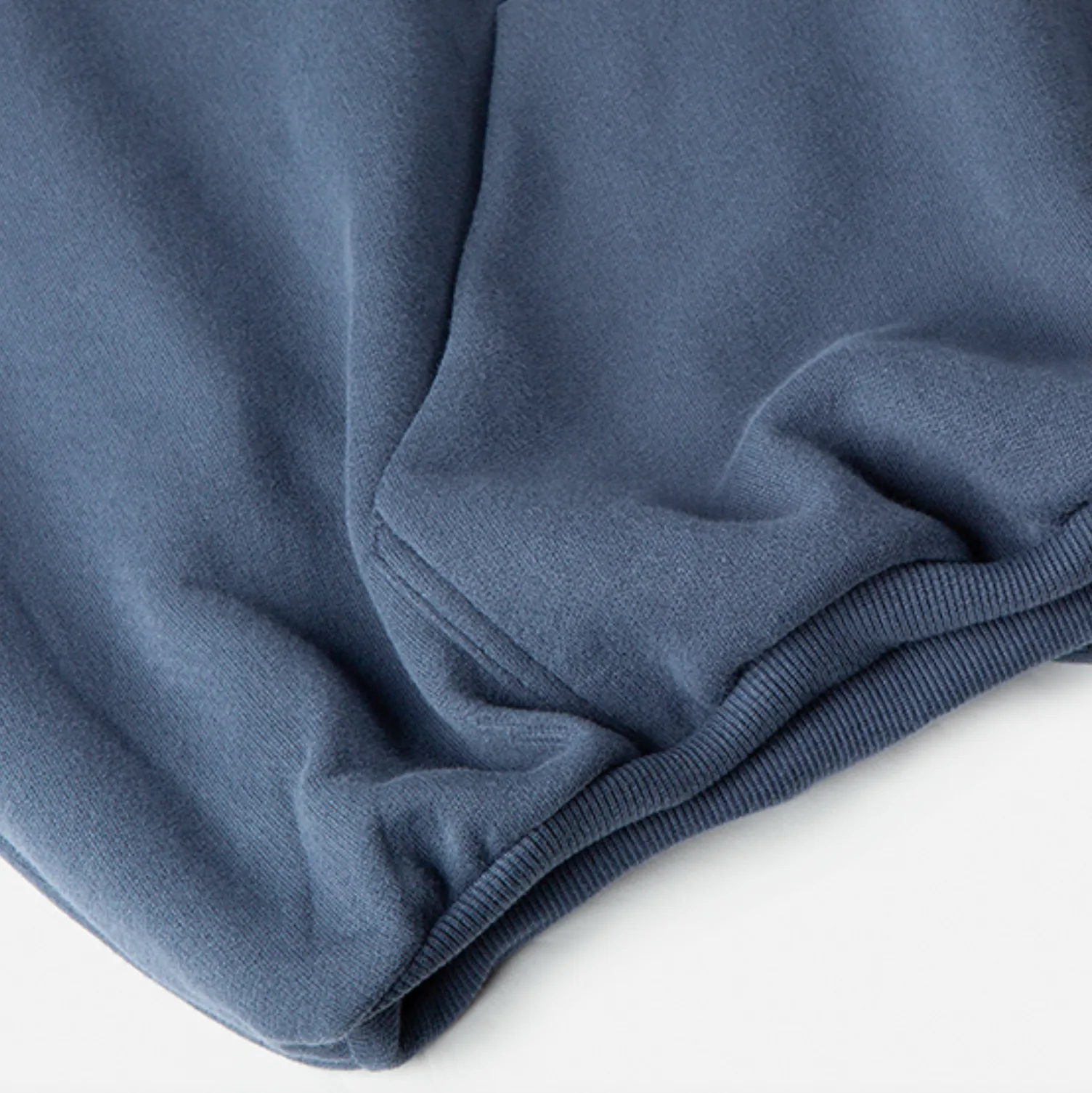 DF17 640G OVERSIZED DOUBLE LAYER FLEECED HOODIE - HAZE BLUE