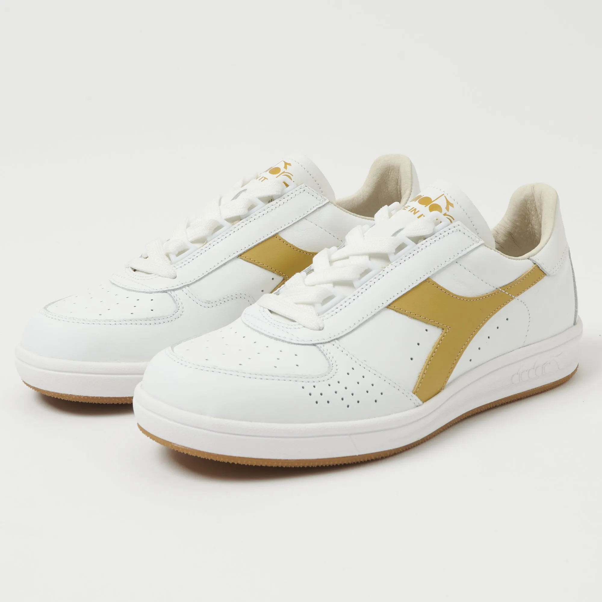 Diadora B.Elite H Italia Sport Sneaker - White/Gold