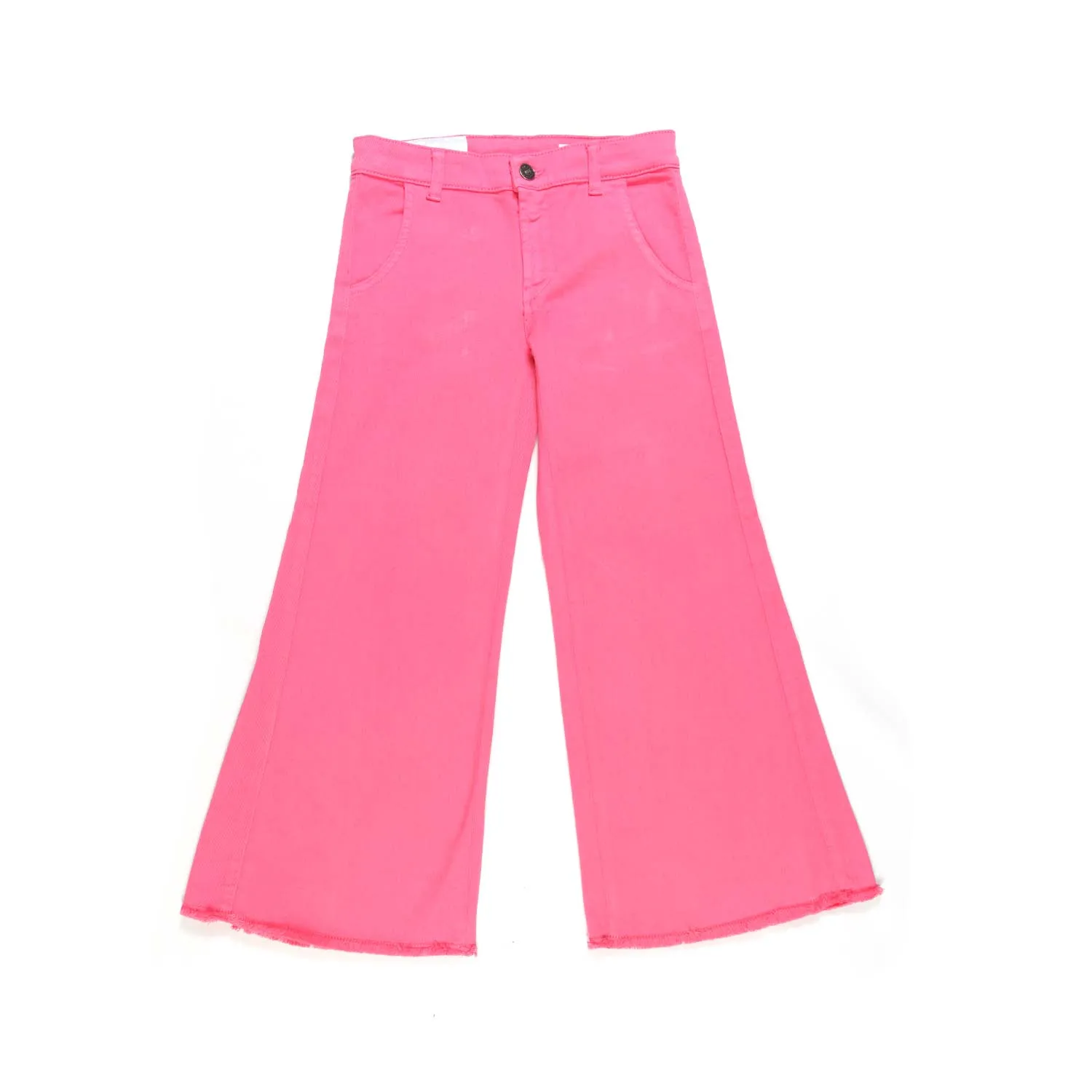 Dondup Fuchsia Flare Loose Fit Jeans For Little And Teen Girls