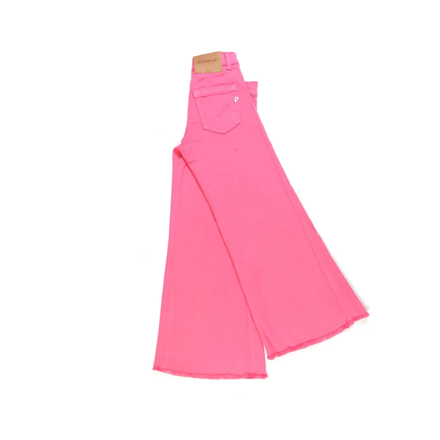 Dondup Fuchsia Flare Loose Fit Jeans For Little And Teen Girls