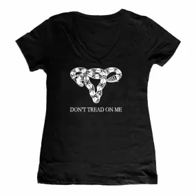 Don't Tread On Me Femme Fit V-neck Tee supporting Planned Parenthood