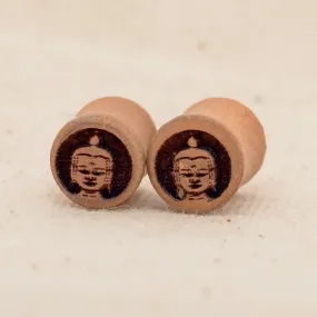 Double-Flared Wood Plugs - Buddha (0 ga.)