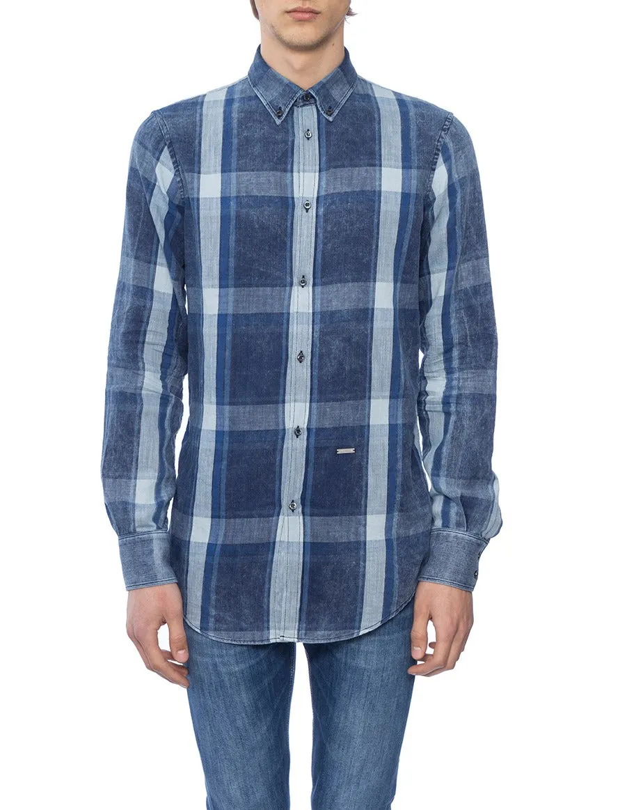 Dsquared2 Checked Denim Shirt