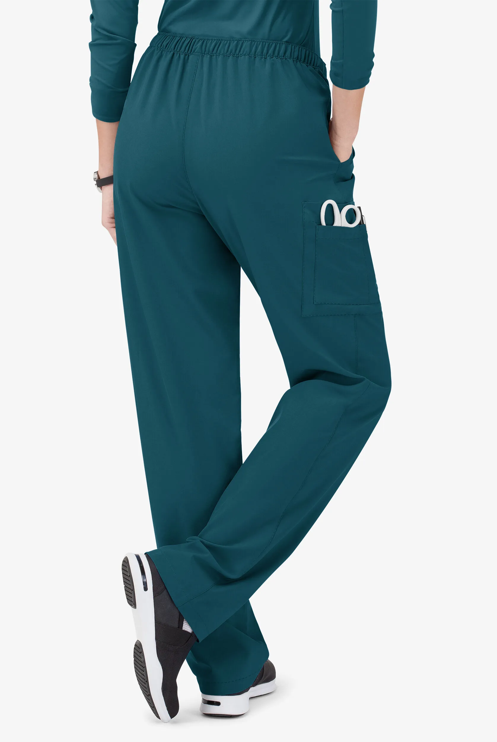 Easy STRETCH Morgan Unisex 5-Pocket Drawstring Scrub Pants - Short