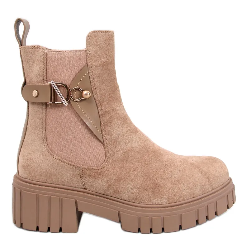 Errol Beige platform Chelsea boots