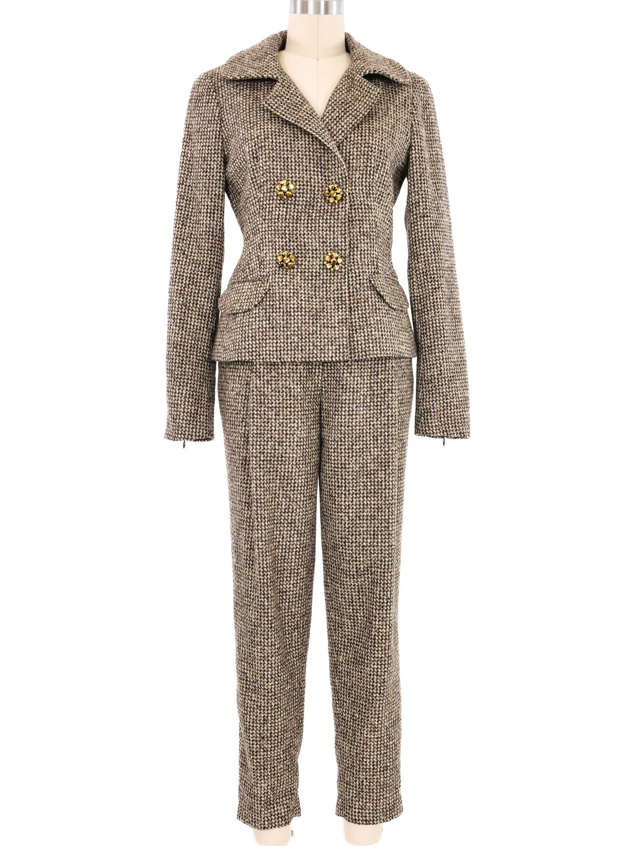 Escada Alpaca Tweed Pant Suit