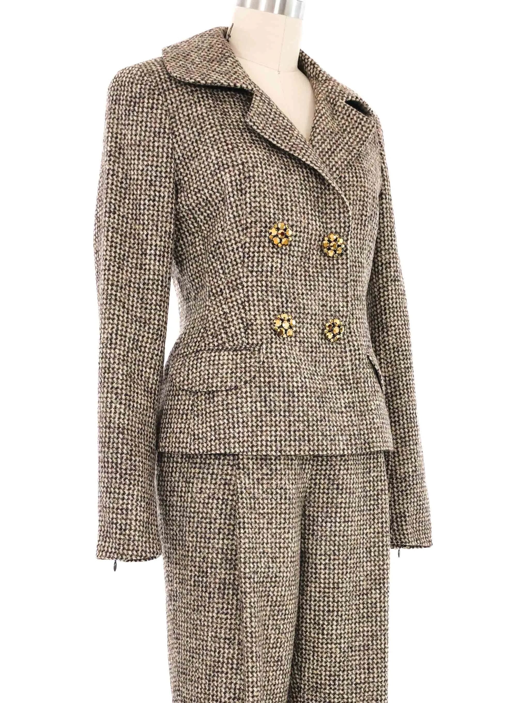 Escada Alpaca Tweed Pant Suit