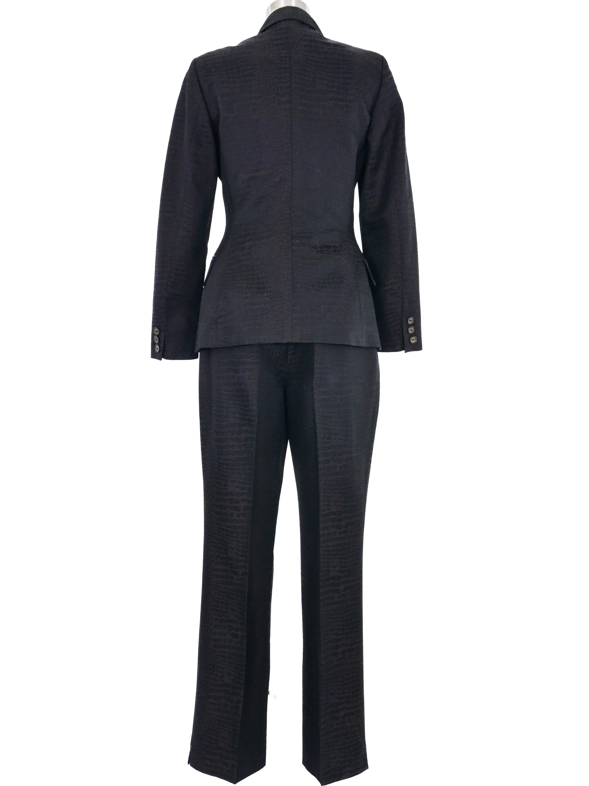 Escada Embossed Reptile Pant Suit