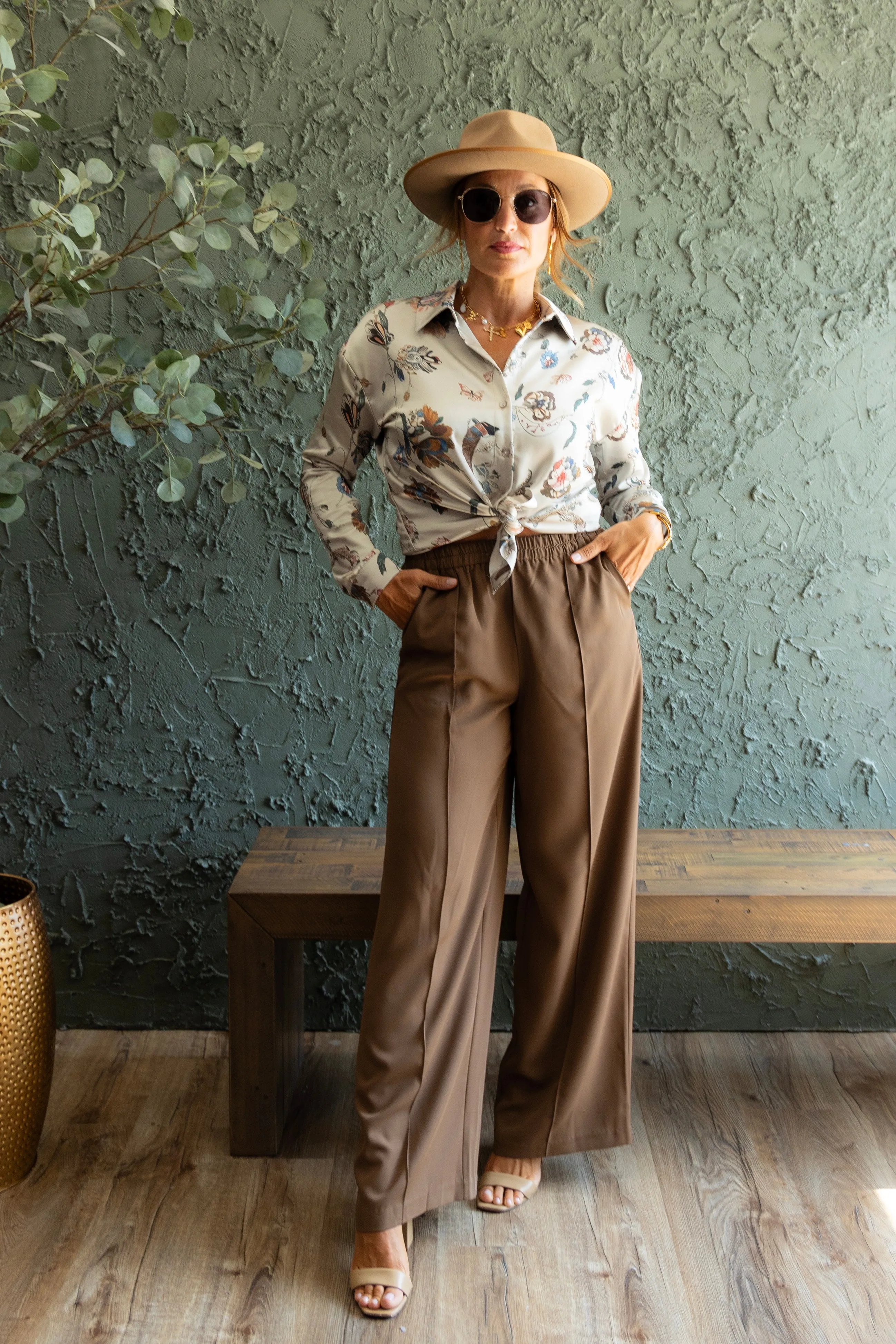 Espresso Wide Leg Pant - FINAL SALE