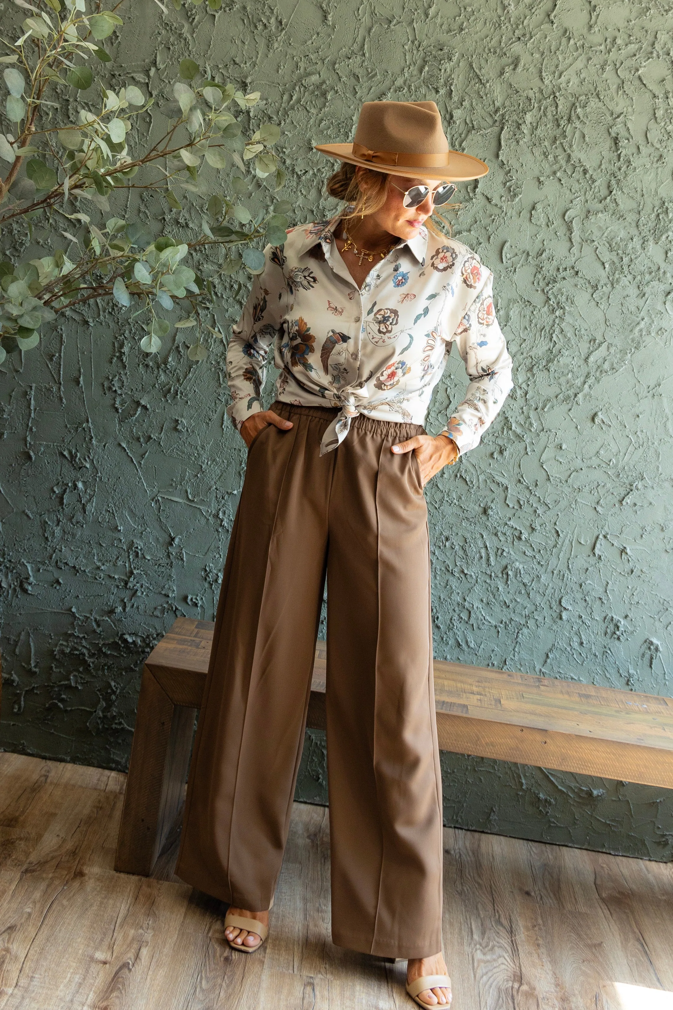 Espresso Wide Leg Pant - FINAL SALE