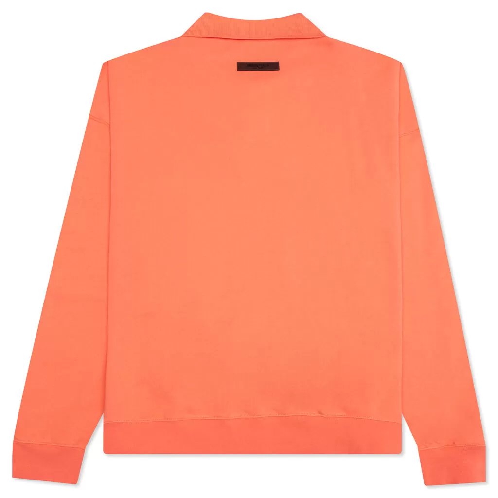 Essentials L/S Polo - Coral